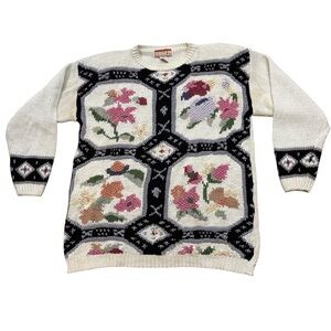 Vintage Cristina‎ Brand Cotton Blend Knit Sweater Size Large